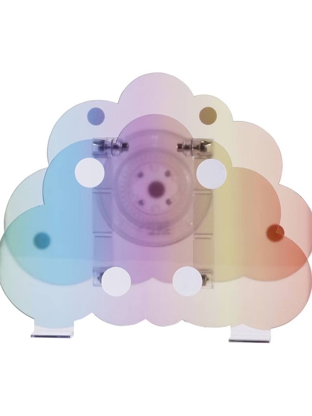 Iridescent Cloud Laptop Stand - Adjustable Rainbow Phone & Tablet Holder - Picture 3 of 4